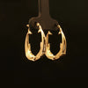 Estate 14K Yellow Gold Kissing Dolphin Hoop Earrings