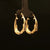 Estate 14K Yellow Gold Kissing Dolphin Hoop Earrings