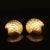 Estate 14K Yellow Gold Etched Shell Stud Earrings