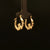 Estate 14K Yellow Gold Small Claddagh Hoop Earrings