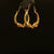 Estate 14K Yellow Gold Rams Head Small Hoop Earrings