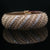 Estate 14K Yellow Gold 1.20cttw Diamond Wide Woven Bracelet