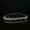Estate 14K Yellow-White Two-tone Hearts & X's Bracelet
