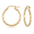 Twisted Tube Hoop Earring 14K Yellow Gold