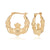 14K Yellow Gold Small Claddagh Hoop Earrings