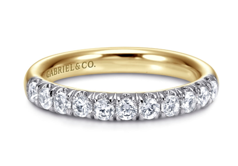 14K Two-Tone 1/2cttw Custom Diamond Wedding Band