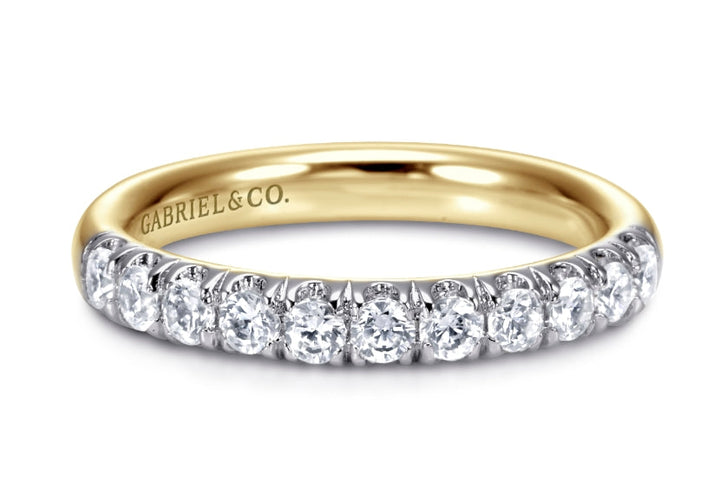 14K Two-Tone 1/2cttw Custom Diamond Wedding Band