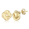 14K Yellow Gold 8mm Love Knot Post Earrings