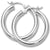 Sterling Silver 25mm Medium Tube Hoop Earrings