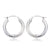 Sterling Silver Medium Shell Hoop Earrings.