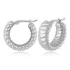 Sterling Silver Multi Twist Hoop Earrings