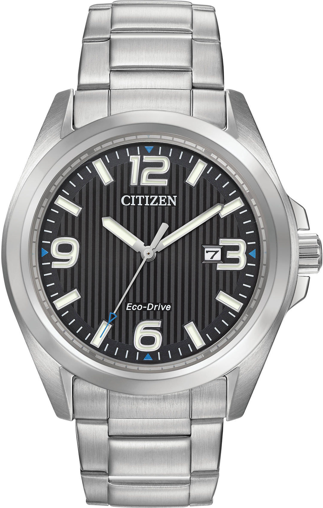 Citizen Eco-Drive Men's Garrison Silver-Tone Stainless Steel Watch