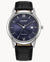 Citizen Eco-Drive Mens Classic Watch with Black Leather Strap