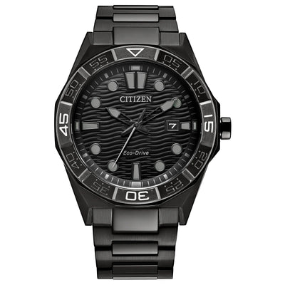 Citizen Eco-Drive Men's Brycen Black ion-plated stainless steel Watch