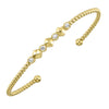 14K Yellow Gold 1/5cttw Diamond Bangle Bracelet