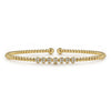 14K Yellow Gold Bujukan Bead and Cluster Diamond Bangle
