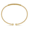 14K Yellow Gold Bujukan Bead Diamond Bangle