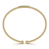 14K Yellow Gold Bujukan Bead Bangle with Diamonds