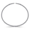 14K White Gold Bujukan Diamond Spikes Split Bangle