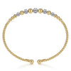 14K Yellow-White Gold Bujukan Diamond Stations Bangle