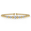 14K Yellow-White Gold Bujukan Diamond Stations Bangle