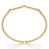 14K Yellow Gold Bujukan Pyramid Stations Bangle