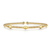 14K Yellow Gold Bujukan Pyramid Stations Bangle