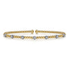 14K White-Yellow Gold Bujukan Diamond Stations Bangle