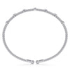 14K White Gold Bujukan Diamond Stations Bangle