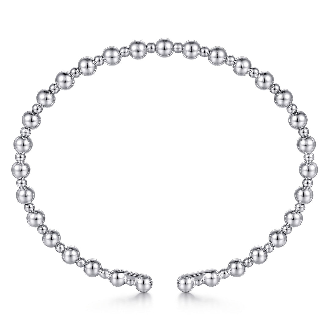 14K White Gold Bujukan Open Bangle