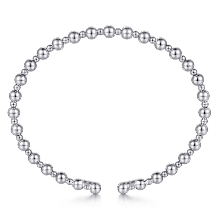 14K White Gold Bujukan Open Bangle