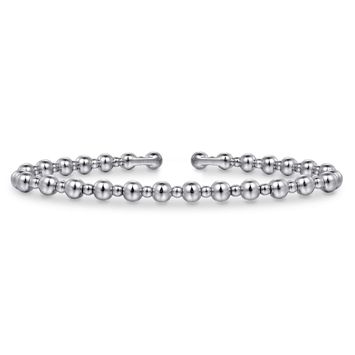 14K White Gold Bujukan Open Bangle