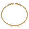 14K White and Yellow Gold Diamond Bujukan Bangle