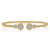 14K White and Yellow Gold Diamond Bujukan Bangle