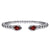 Sterling Silver 6.25" Bujukan Garnet Split Bangle Bracelet