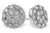 14K White Gold 1.00cttw Round Diamond Cluster Stud Earrings