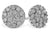 14K White Gold .50cttw Round Diamond Cluster Stud Earrings