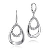 Sterling Silver .10cttw White Sapphire 15mm Bujukan Huggie Earrings