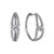 Sterling Silver 30mm White Sapphire Bujukan Interlocking Hoop Earrings