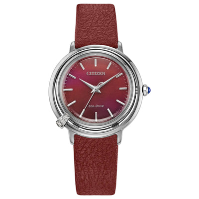 Citizen Eco-Drive Women's Citizen L Arcly Interchangeable strap set Silver-tone & Deep Red Apple Strap Watch