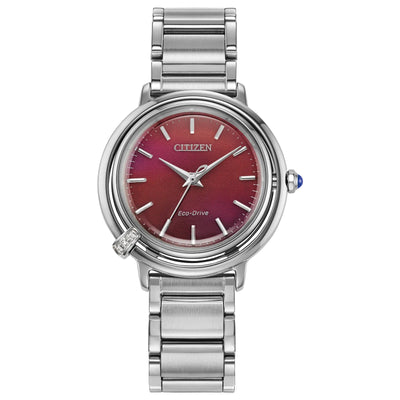 Citizen Eco-Drive Women's Citizen L Arcly Interchangeable strap set Silver-tone & Deep Red Apple Strap Watch