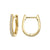 14K Yellow Gold 1/15cttw Diamond Huggie Style Earrings