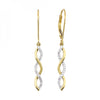 10K Yellow Gold 1/7cttw Diamond Dangle Earrings