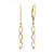 10K Yellow Gold 1/7cttw Diamond Dangle Earrings