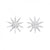 Sterling Silver 1/10cttw Diamond Starburst Stud Earrings