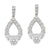 14K White Gold 1/4cttw Diamond Rhythm Of Love Dangle Stud Earrings