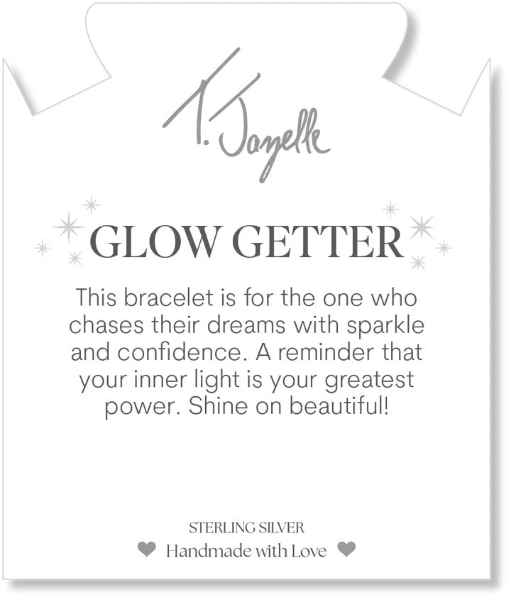 Glow Getter Collection- Blue Gold Agate Gemstone Bracelet