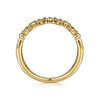 14K Yellow Gold .04cttw Bujukan Diamond Easy Stackable Ring