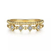 14K Yellow Gold .04cttw Bujukan Diamond Easy Stackable Ring