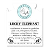 Mountain Blue Jade Gemstone Bracelet with Lucky Elephant Cutout Sterling Silver Charm